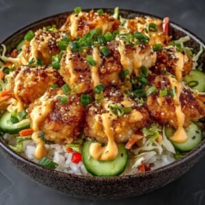 Crispy Chicken Rice Bowl